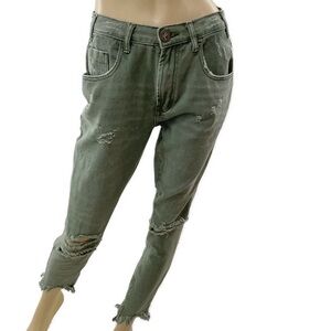 One x One Teaspoon- high waist freebird rigid skinny leg in green- 28